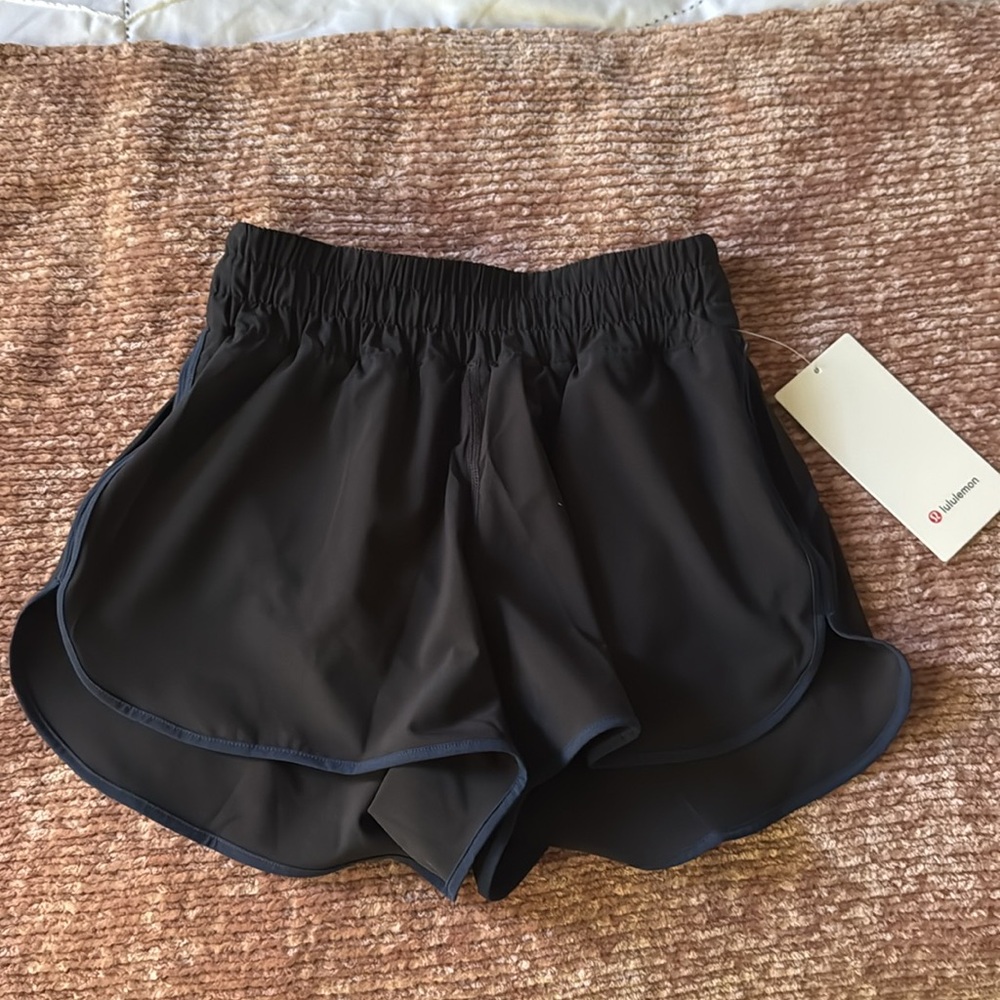 Lululemon High-Rise Running Short 3" Black/Club Blue
